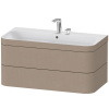 DURAVIT Happy D.2 Plus c-bonded závesná skrinka s nábytkovým umývadlom s dvomi otvormi, 2 zásuvky, 975 x 490 x 480 mm, plátno, HP4638E7575
