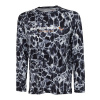 Savage Gear Tričko Night UV Long Sleeve T Shirt Black Waterprint