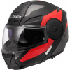 LS2 Helmets LS2 FF902 Scope II Duria výklopná prilba, čierna matná/červená, XS (53/54)