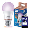 LED žiarovka E27 A60 8,5W = 60W 2200-6500K TW + RGB SMART WiFi Philips WiZ