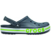 Crocs BAYABAND CLOG tmavo sivá,zelená,biela Unisex šľapky M5W7