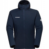 Pánska bunda Rime Light IN Flex Hooded Jacket Men značky Mammut ponúka ideálnu kombináciu ľahkosti, izolácie a priedušnosti pre športové aktivity v chladných dň Marine