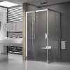 Ravak Matrix sprchovací kút 90x90 cm obdĺžniková biela lesklé/priehľadné sklo 1WV77100Z1