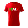 Italy Nápis - Tričko detské bavlnené - 104-110cm / 3-4 roky ( Červená )