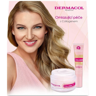 Darčeková sada Dermacol Collagen+ (omladzujúci denný krém 50 ml, intenzívny omladzujúci krém na oči a pery 15 ml)