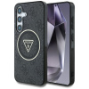 Guess IML Metal Glitter 4G Circle Triangle MagSafe (GUHMS25SHG4PRTGK) kryt pre Samsung Galaxy S25 – Čierny KF2345878