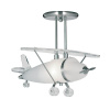 Searchlight Novelty Airplane Pendant - Metal, Acrylic & Glass
