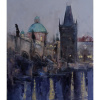 Praha - Akad. mal. Igor Navrotskyi, originálny, ručne maľovaný obraz L (do veľkosti 95x95cm) Viac farieb