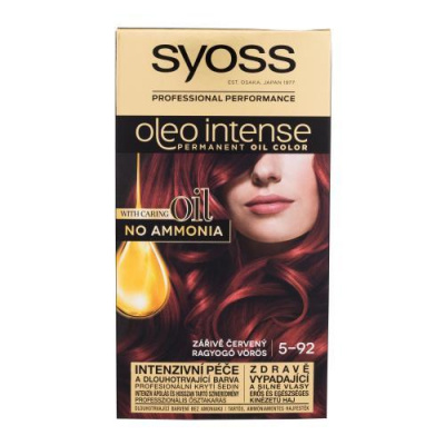 Syoss Oleo Intense Permanent Oil Color permanentná olejová farba na vlasy bez amoniaku 50 ml odtieň 5-92 bright red pre ženy