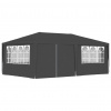 vidaXL Profesionálny párty stan+bočné steny 4x6 m, antracitový 90 g/m² - Antracitová - 104777-204867