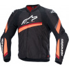 Bunda T-GP PLUS R 4, ALPINESTARS (čierna/červená fluo, veľ. 3XL)