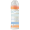 Chicco fľaša dojčenská sklo Well being silikón chlapec oranžová 240 ml