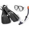 Intex Reef Rider Black Diving Kit (ABC Fin Mask Mask Intex 55657 Wawa)