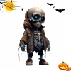 Kostra, lebka Halloween - Halloweenská maska čierna maska Maska na nosenie masky (Halloweenská maska čierna maska Maska na nosenie masky)