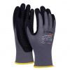 Rukavice pletené, polomáčané DONAU SAFETY Flex-Dotted, kat. II šedé veľ. 10