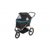 TRIXIE Kočárek BUGGY na vzduchových pneu, 60 x 112 x 120 cm, nosnost 20 kg, černá/petrolejová