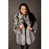 Max Original Leather Dámsky kožuch líška 176 lungo argentata (46 L) - Silver - 46