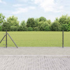 zahrada-XL Stĺp na plot. Sivá 100 x 0,4 m (36 mm sieť) Ocel a PVC 3353715