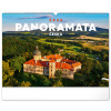 NOTIQUE Nástenný kalendár Panorámy Česka 2026, 48 x 33 cm