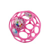 Hračka OBALL RATTLE 10cm dark pink 0m+