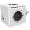 Cubenest Powercube Original USB PD 20W, A+C, 4× zásuvka, bílá/šedá, dětská pojistka, uzemnění, max. 16A/250V~3680W PC220GY