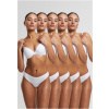 Ladies Basic Cotton Tanga 5-Pack - white+white+white+white+white S