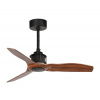 FARO Barcelona | FARO 33425WT - Stropný ventilátor JUST FAN S, priemer 81 cm, hnedá/čierna, Wi-Fi Tuya + diaľkový ovládač | 33425WT