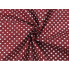 Stoklasa Bavlněná látka / plátno puntíky METRÁŽ - 3 bordó