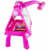 Tabuľa na maľovanie s príslušenstvom 49 cm LEAN Toys - ružová s 24 obrázkami