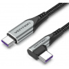 Dátový kábel Vention Type-C (USB-C) 2.0 Right Angle to USB-C 1m Gray Aluminum Alloy Type (TAKHF)
