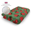 DRYBED Premium Vet Bed Jahody zelený 100 x 75 cm
