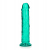 Priehľadné dildo - Realistické Dildo s prísavkou - rovné, 23 cm
