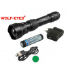 Nabíjateľná LED baterka Wolf-Eyes Ranger zelená LED, USB v.2017 -Set