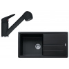 FRANKE SETG138O fragranitový drez 970x500 mm BFG 611 onyx+batéria so sprchou FC 9547.071 FRA 114.0510.594