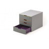 Durable Varicolor Safe box 4 zásuvky sivý