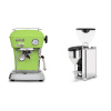 Ascaso Dream ONE, Fresh Pistachio + Rocket Espresso GIANNINO, chrome/black