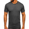 Grafitové pánske bavlnené tričko bez potlače Bolf 192397
