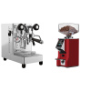 Lelit MaraX3 PL62X3, stainless steel + Eureka Mignon Specialita Smart, CR ferrari red