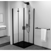Polysan Polysan, ZOOM BLACK štvorcová sprchová zástena 700x700mm, rohový vstup, ZL4715BL-02
