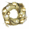 Dekoračný veniec so zlatými vajíčkami, ø 25 cm, prírodný, zlatý, 92269