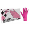 Ochranné rukavice, jednorazové, nitrilové, veľkosť M, 100 ks, nepudrované, ružová