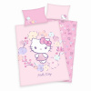 HERDING Obliečky do postieľky Hello Kitty květy Bio Bavlna Bio Bavlna, 100/135, 40/60 cm