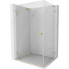 Mexen Lunar-F L, skladací sprchový kút ľavý 85 x 80 cm, 8mm číre sklo, zlatý profil, 836L-085-080-50-00-L