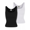 Ladies Organic Basic Rib Top 2-Pack - black+white XXL
