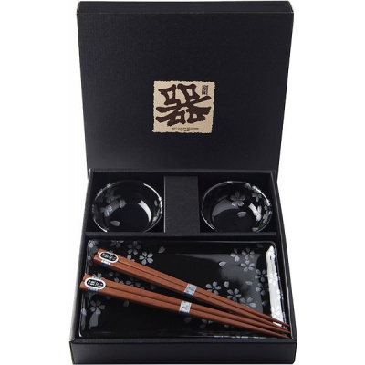 MIJ Sushi set Black Sakura 6 ks