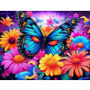 Norimpex Diamantové maľovanie Motýľ medzi kvetmi 40x30cm