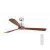 FARO Barcelona FARO 33464DC-Stropný ventilátor LANTAU XL hnedá/chróm pr.168 cm+dálkové ovládanie FA33464DC + záruka 3 roky zadarmo