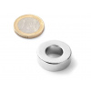 SOLLAU Neodymový magnet medzikružie D 24/12 mm, H 8 mm, N50, ponikelovaný