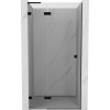 Mexen, Mexen Lunar L Otočné ľavé sprchové dvere 80 cm, transparentné, čierne - 834L-080-000-70-00-L