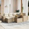 7dílná zahradní sedací souprava s poduškami béžová polyratan Beige and cream 3272738